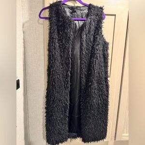 Double zero brand faux fur long vest